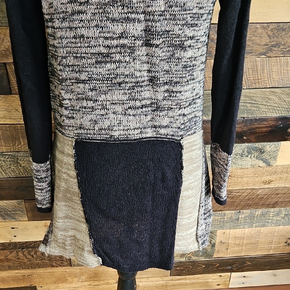 Style & Co. Women's Patchwork Sweater - Black, Gray, Cream - Picture 8 of 9